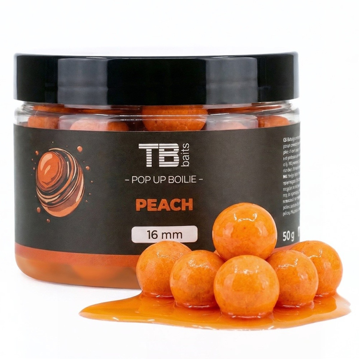 TB Baits Pop-Up Peach + NHDCtaille 12mm / 50g - MPN: TB00904 - EAN: 8596601009044