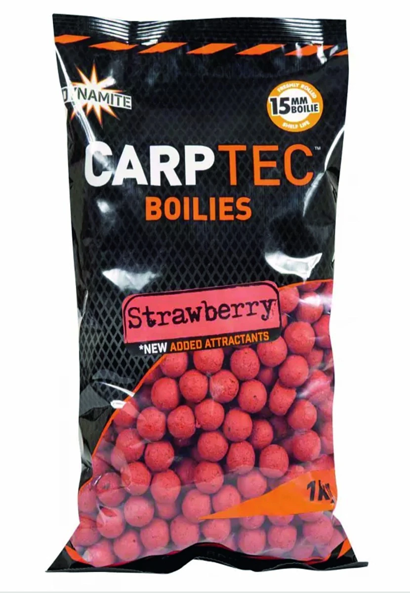 DynamiteBaits Carp Tec Boilies - Strawberry mărimea 15 mm / 1.8kg - MPN: DY1776 - EAN: 5031745227327