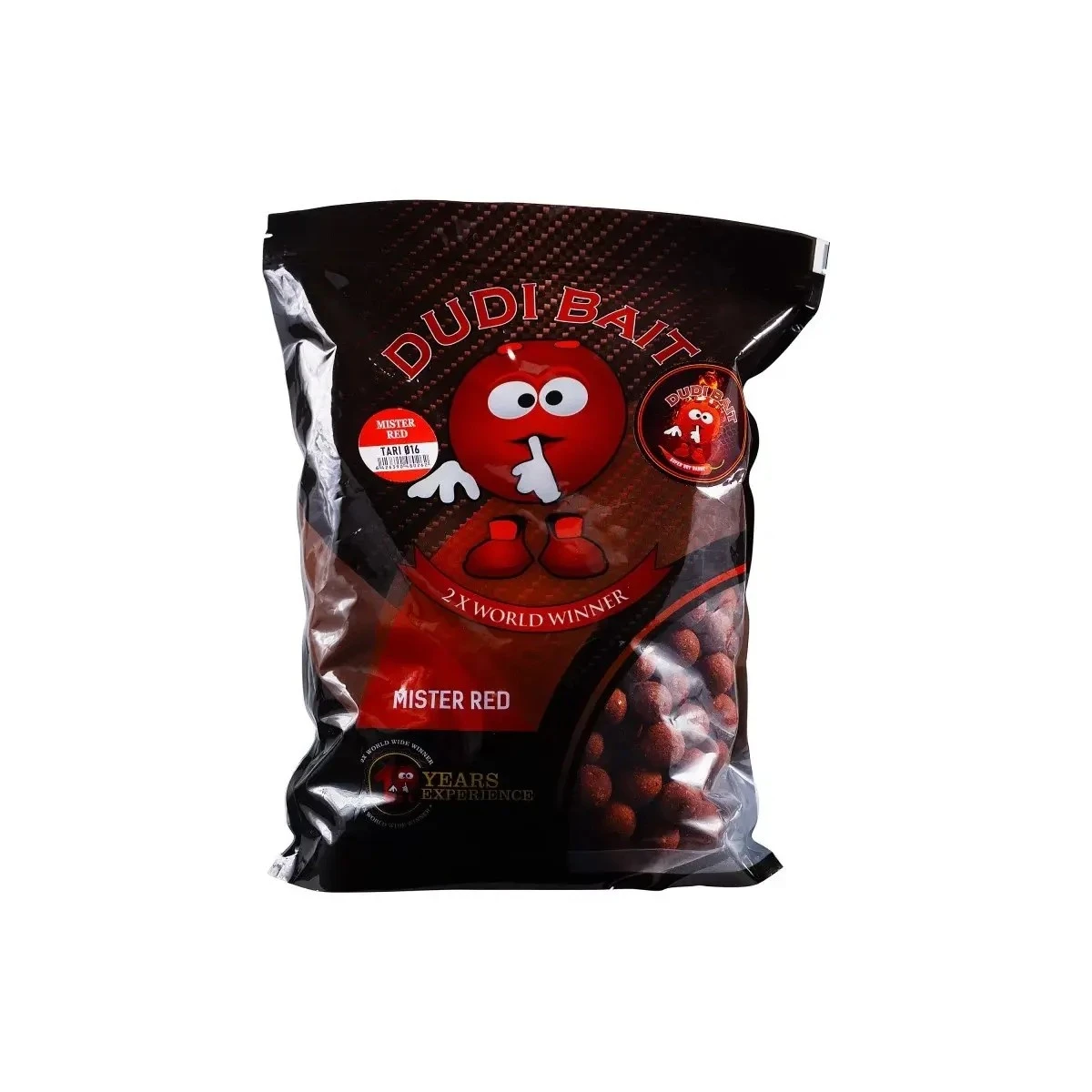 DUDI BAIT Mister Red Super Hot TARI Boilies 1kg 20 mm / 1 kgрозмір 20 mm / 1 kg - MPN: DB011 - EAN: 6426390480279