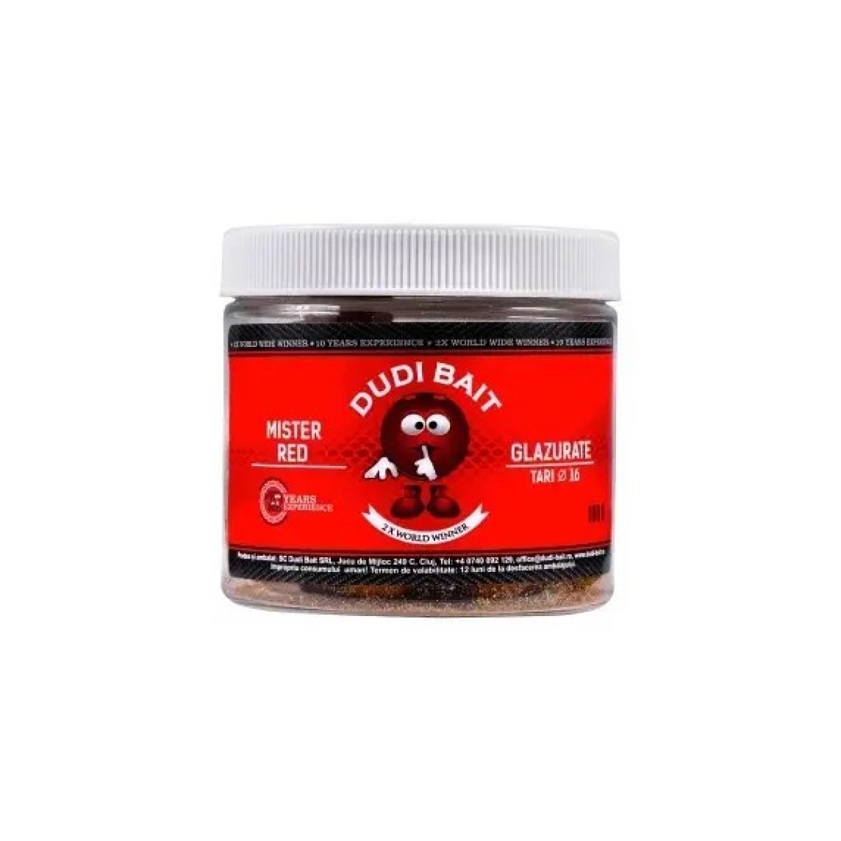 DUDI BAIT Mister Red Super Hot Glazurate TARI Hookbaitsméret 16mm - MPN: DBH25 - EAN: 6426390480569