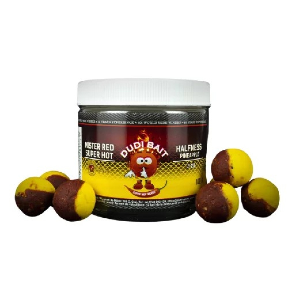 DUDI BAIT Mister Red Super Hot Halfness PineappleGröße 14mm - MPN: DBHL64 - EAN: 6426390481757