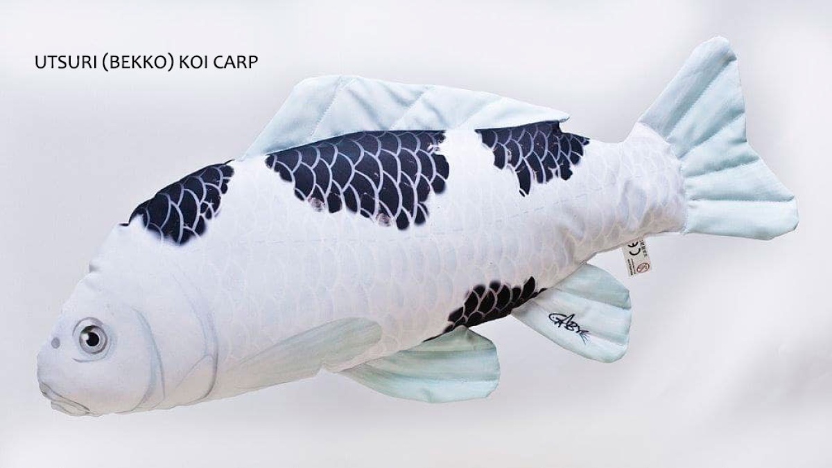 GABY - Carpa de peluche Utsuri (Bekko) Koi (60 cm)longitud 60 cm - EAN: 200000101756