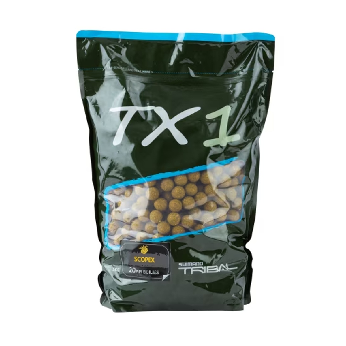 Shimano Tribal TX1 Boilies - Scopex - 1kgméret 20 mm - MPN: TX1SCB201000 - EAN: 8717009901499