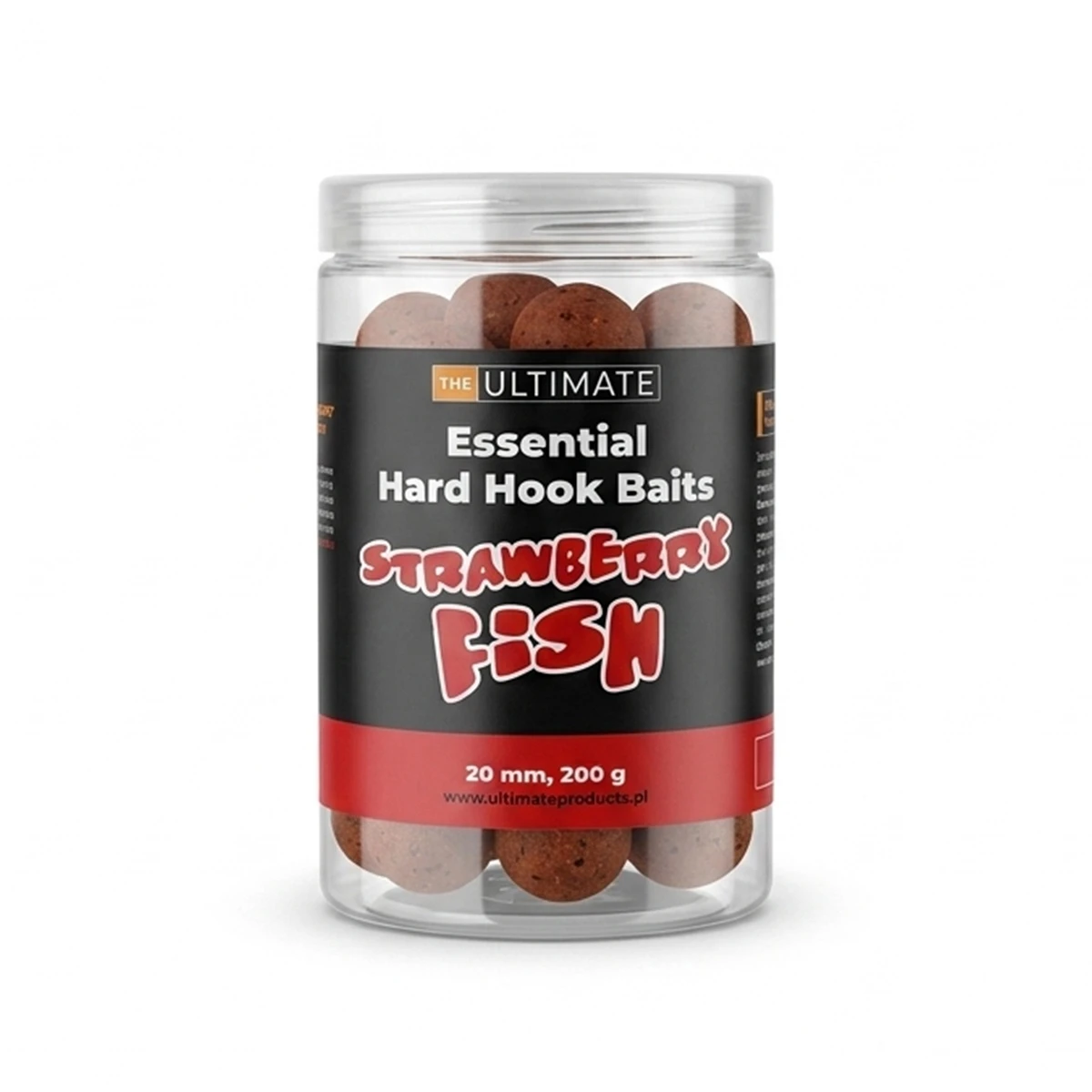UltimateProducts Essential Hard Hookbaits - Strawberry Fishmărimea 20 mm - EAN: 5903855435827