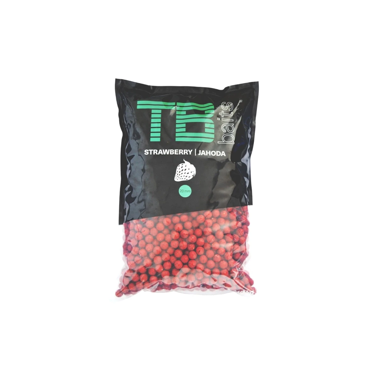 TB Baits Strawberry Feeding Boilies  - sérült csomagolásméret 20mm / 10kg - EAN: 200000103415