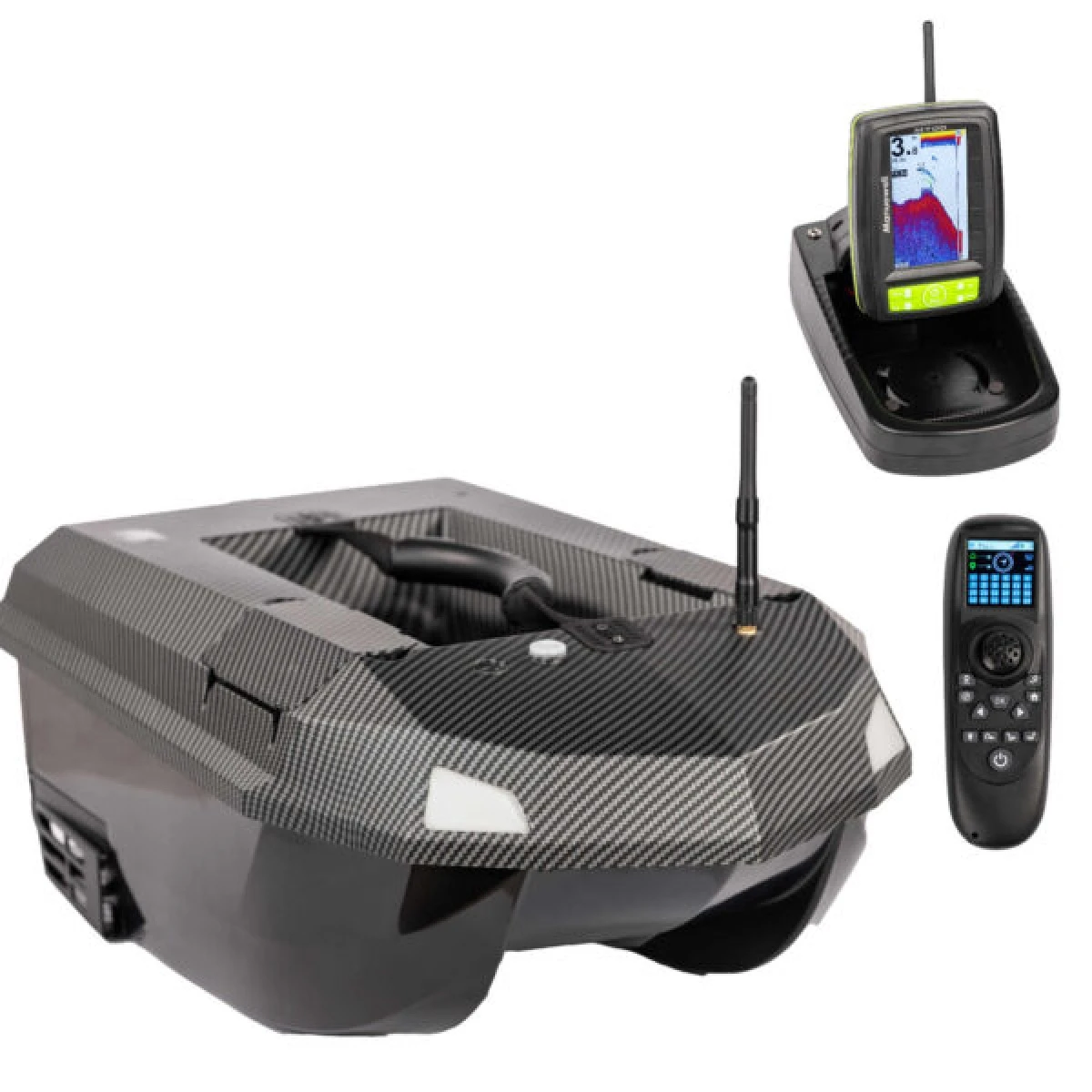 Manuowell Assassin V2 Carbon Boat  - (GPS + M700 Echo Sounder) - MPN: ASSASSIN-V2-M700-C - EAN: 5906199340291