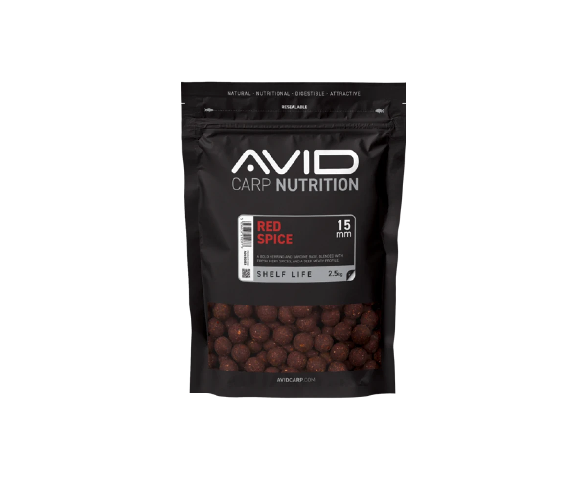 Avid Carp Red Spice Boilies  - Вирізана упаковка (термін придатності 12-2028) 15mm / 2,5kgрозмір 15mm / 2,5kg - EAN: 200000103750
