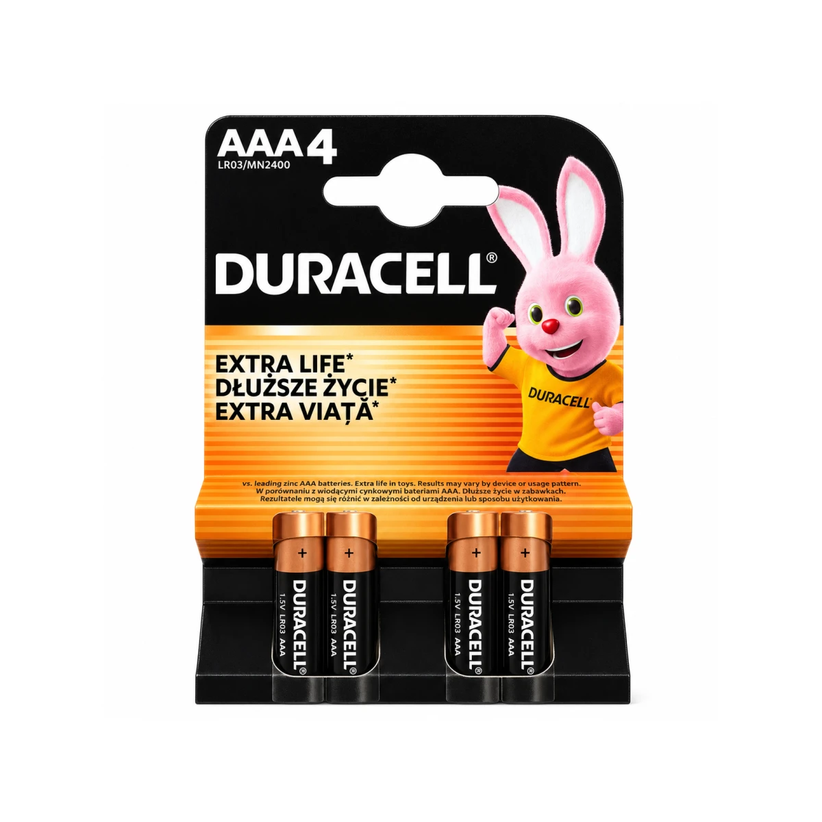 DURACELL AAA - Blister 4 sztuki - MPN: Lr03/MN2400 - EAN: 5000394077164