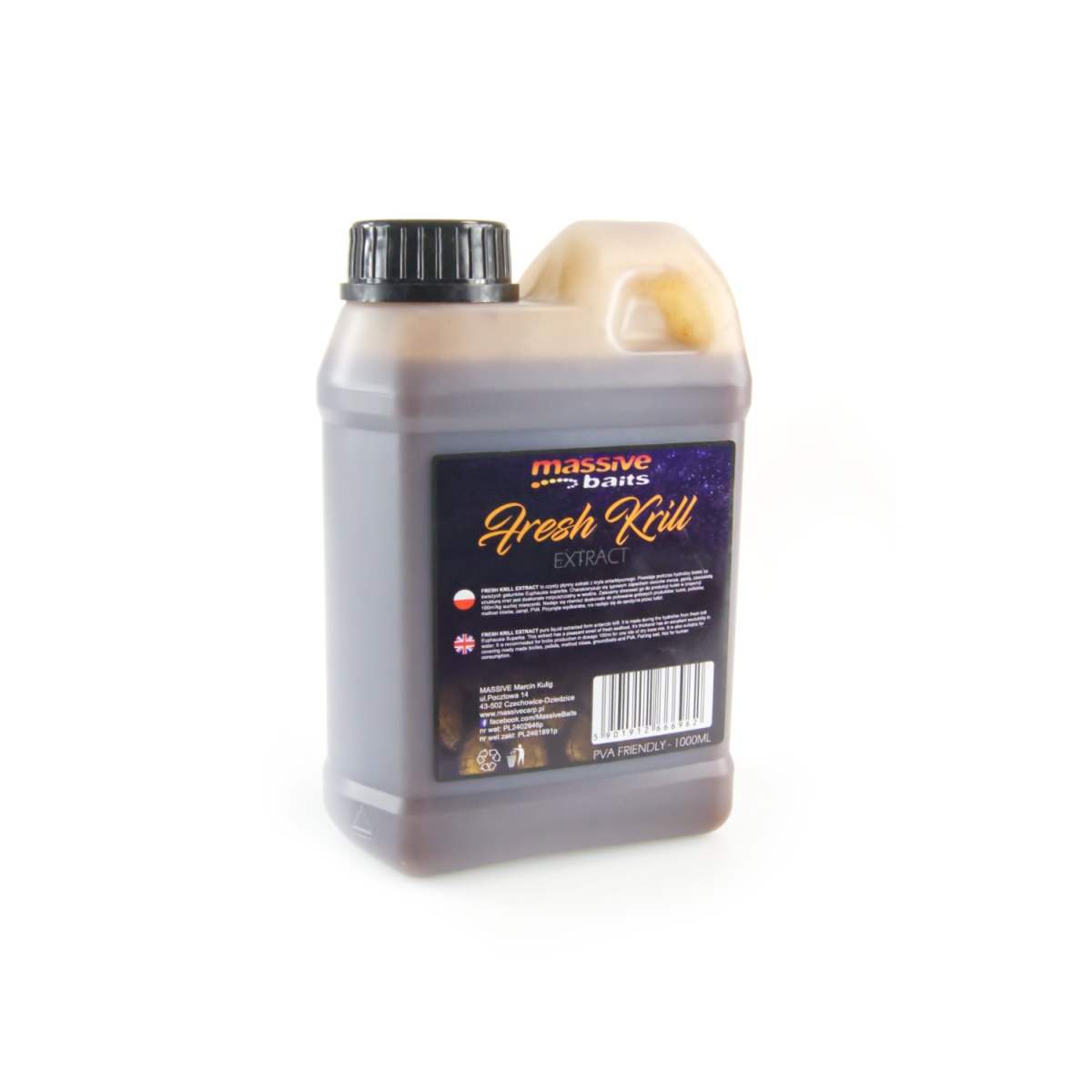 Massive Baits Liquid - Fresh Krill Ekstraktopakowanie 1000 ml - MPN: LQ002 - EAN: 5901912666962