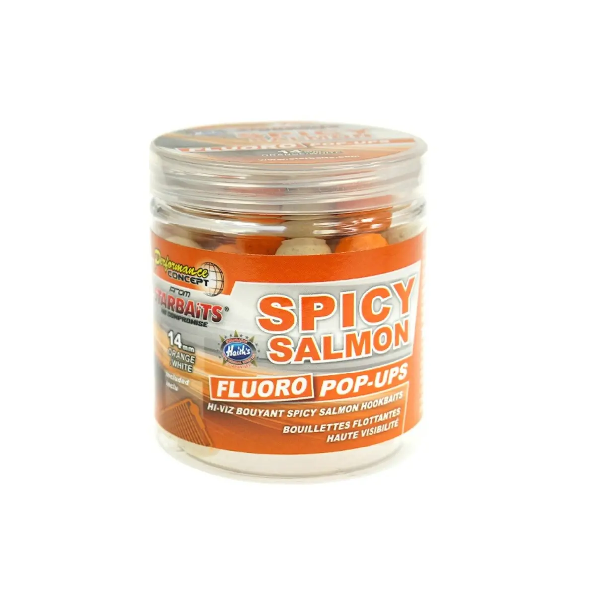 Starbaits Fluo Pop-Up - Spicy Salmonrozmiar 14 mm - MPN: 31035 - EAN: 3297830310356