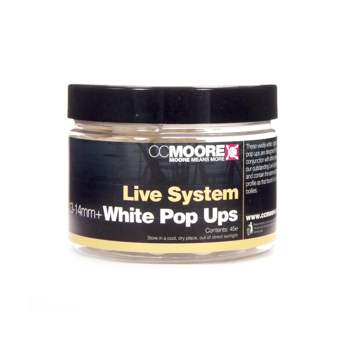 CcMoore White Pop-Ups - Live Systemmărimea 14mm - MPN: 90127 - EAN: 634158445309