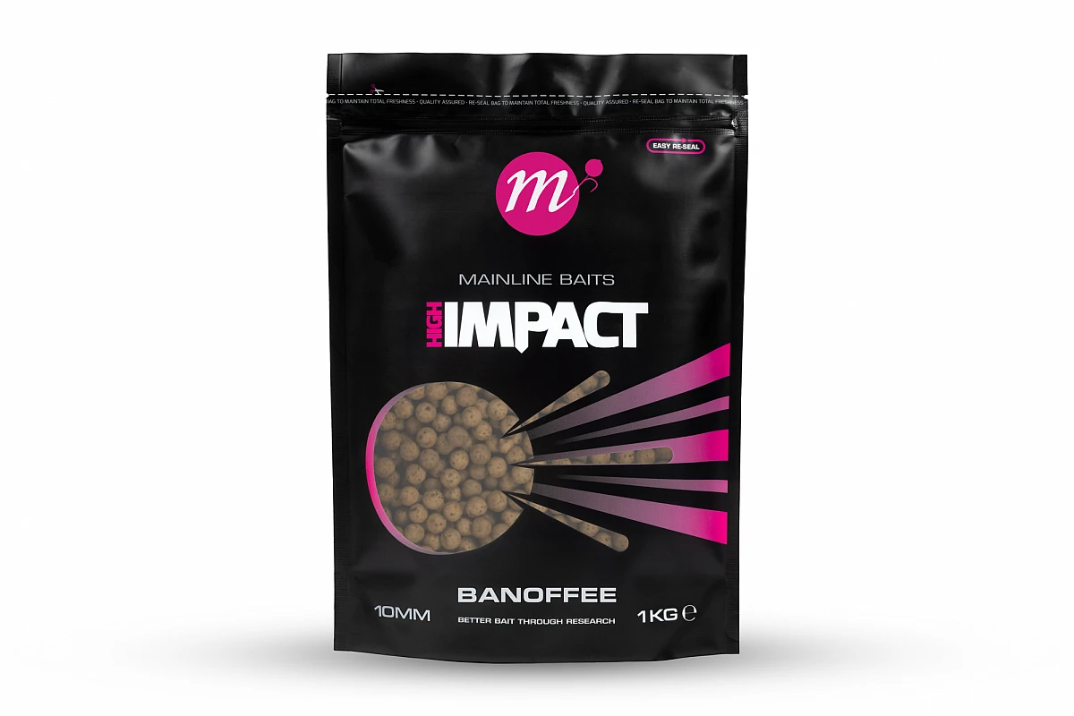 Mainline High Impact Boilies - Banoffeemărimea 10 mm - 1 kg - MPN: M23134 - EAN: 5060509818167