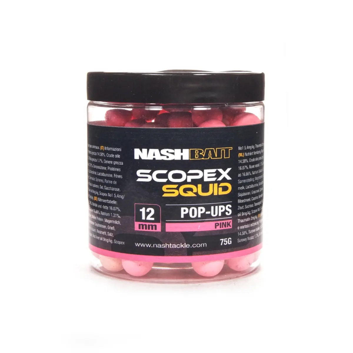 Nash Pop Ups Pink - Scopex Squid mărimea 12 mm / 50g - MPN: B6830 - EAN: 5055108868309