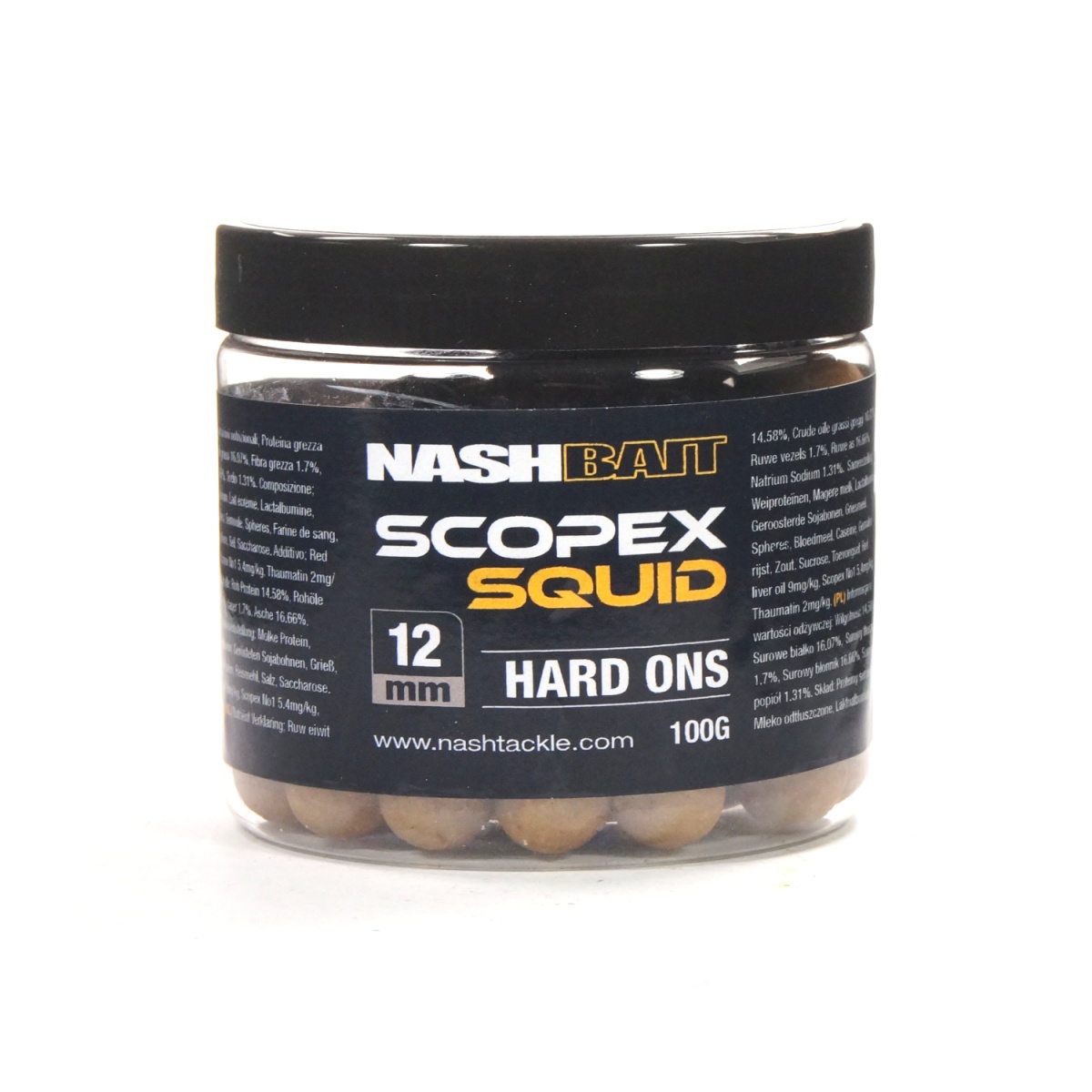 NEW Nash Scopex Squid Hard Onsrozmiar 12 mm / 100g - MPN: B6820 - EAN: 5055108868200