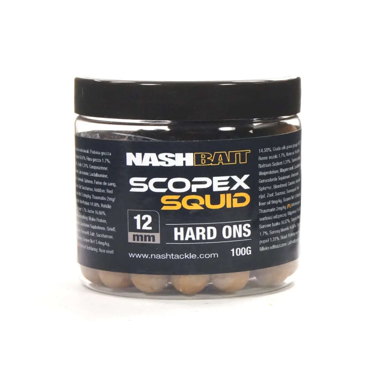 NEW Nash Scopex Squid Hard Onsmărimea 12 mm / 100g - MPN: B6820 - EAN: 5055108868200