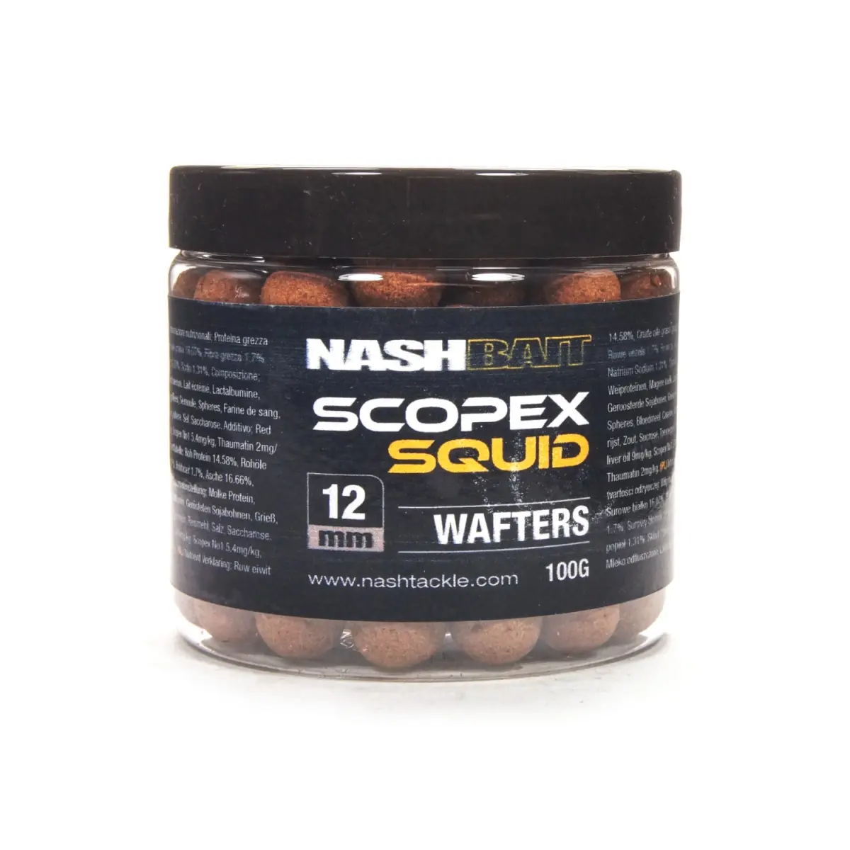 NEW Nash Scopex Squid Waftersmărimea 12 mm / 75g - MPN: B6845 - EAN: 5055108868453