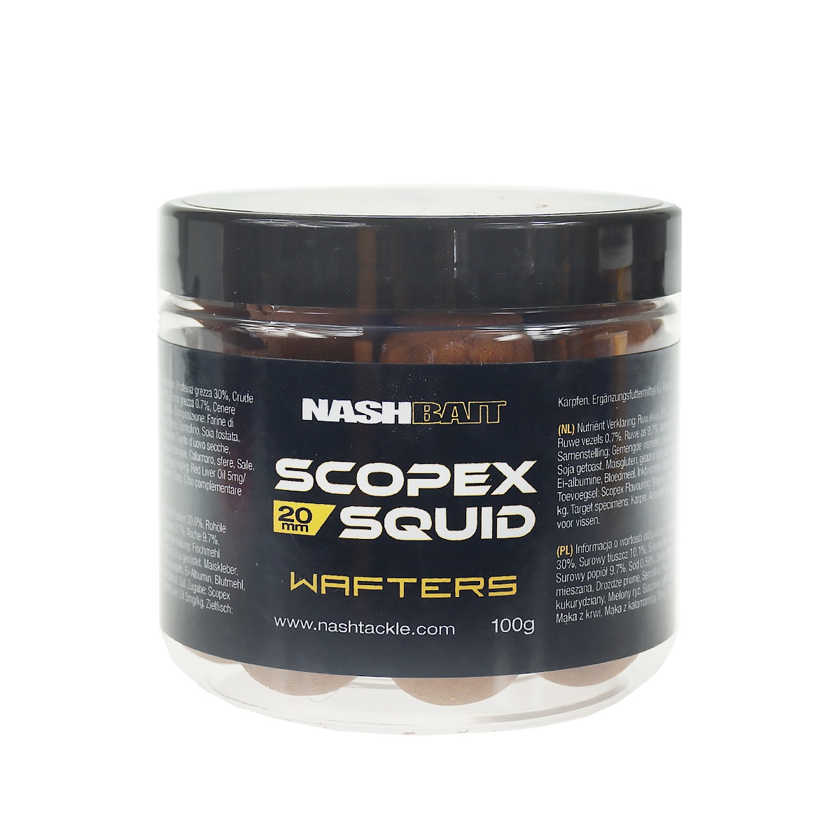 NEW Nash Scopex Squid Waftersrozmiar 20 mm / 100g - MPN: B6847 - EAN: 5055108868477