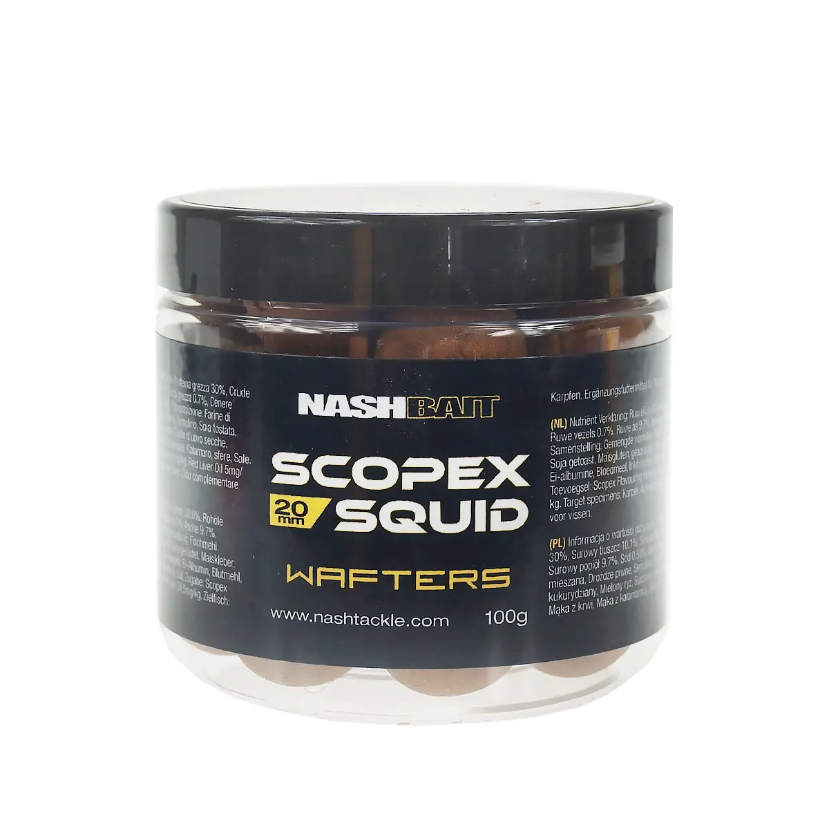 NEW Nash Scopex Squid Waftersmărimea 20 mm / 100g - MPN: B6847 - EAN: 5055108868477