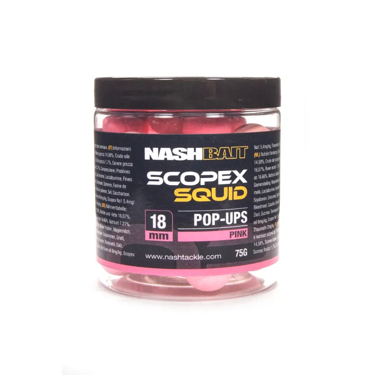 Nash Pop Ups Pink - Scopex Squid mărimea 18 mm / 75g - MPN: B6833 - EAN: 5055108868330