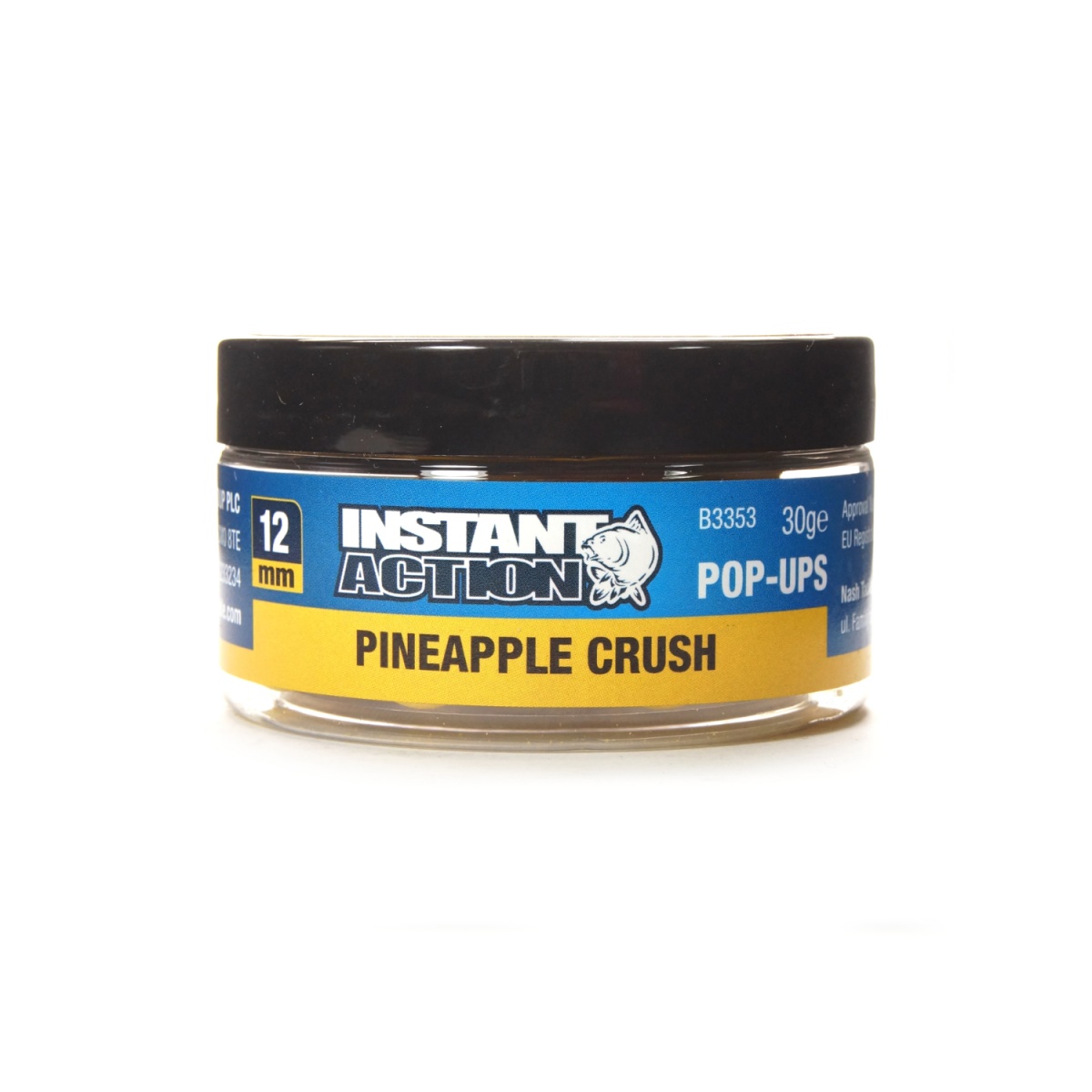 NEW Nash Instant Action Pineapple Crush Pop-updydis 12 mm / 30 g - MPN: B3353 - EAN: 5055108833536