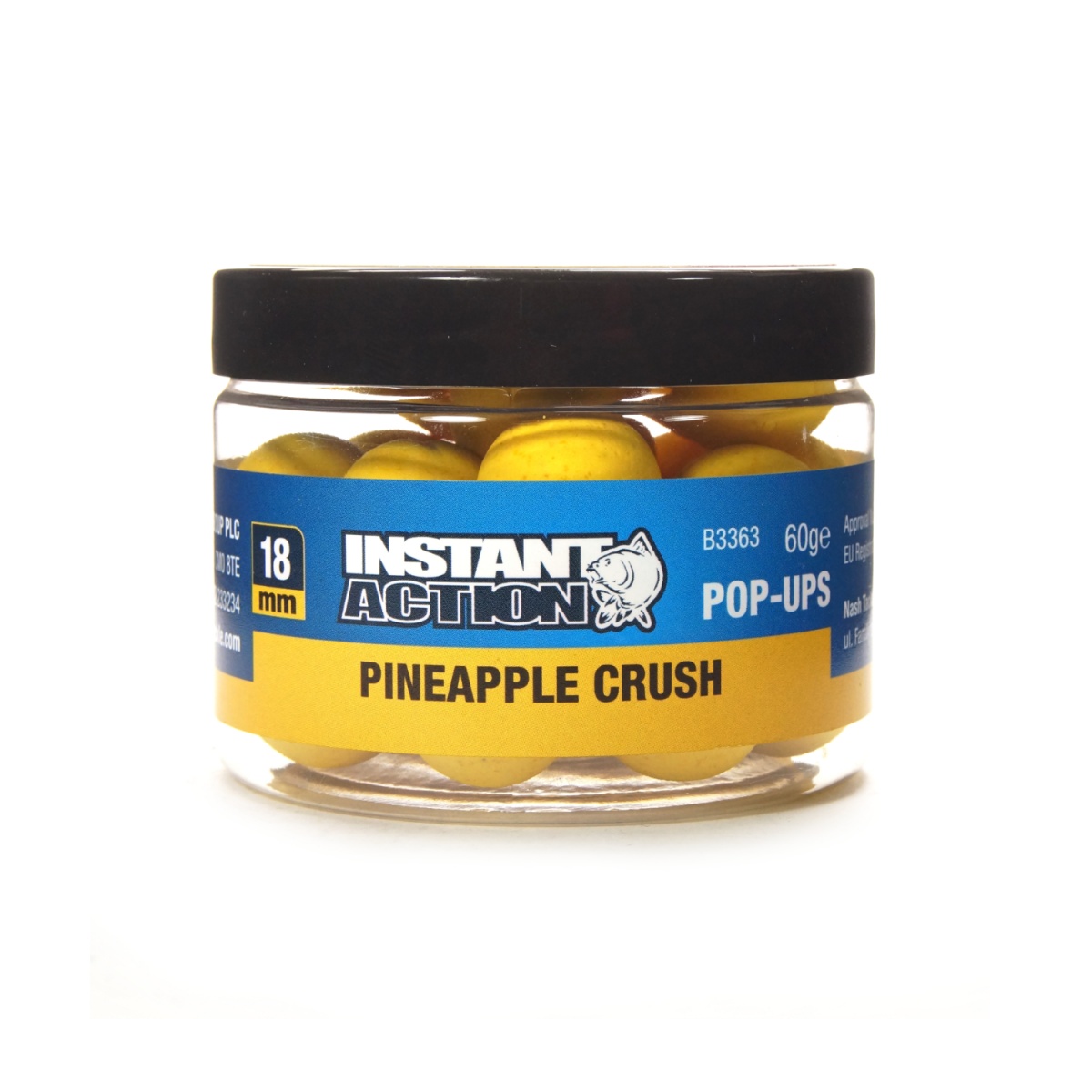 NEW Nash Instant Action Pineapple Crush Pop-updydis 18 mm / 60 g - MPN: B3363 - EAN: 5055108833635