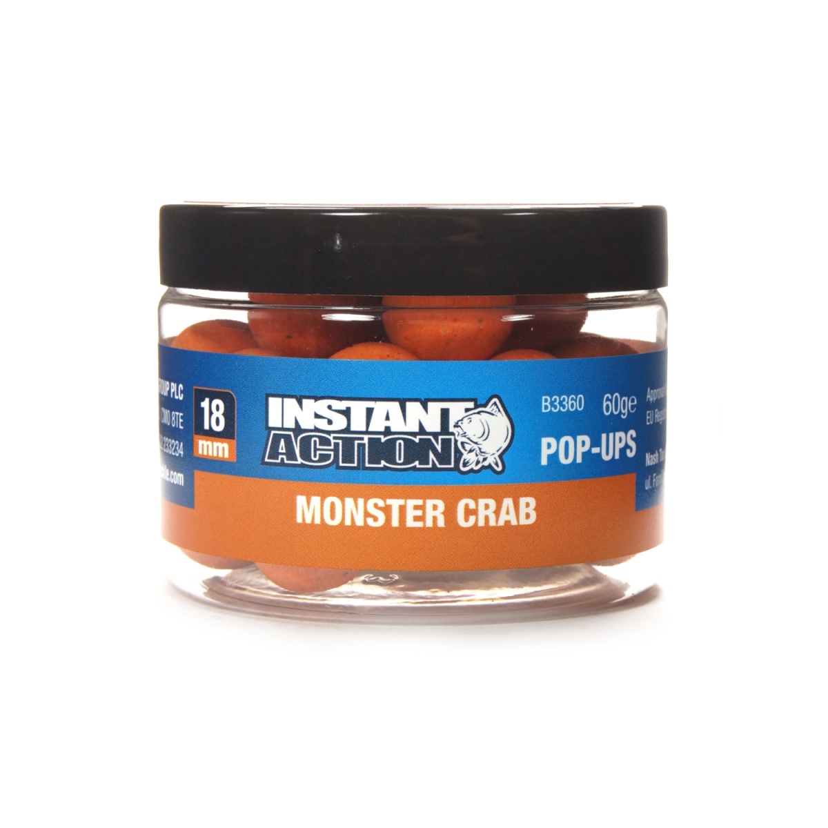 NEW Nash Instant Action Monster Crab Pop-uptaille 18 mm / 60 g - MPN: B3360 - EAN: 5055108833604