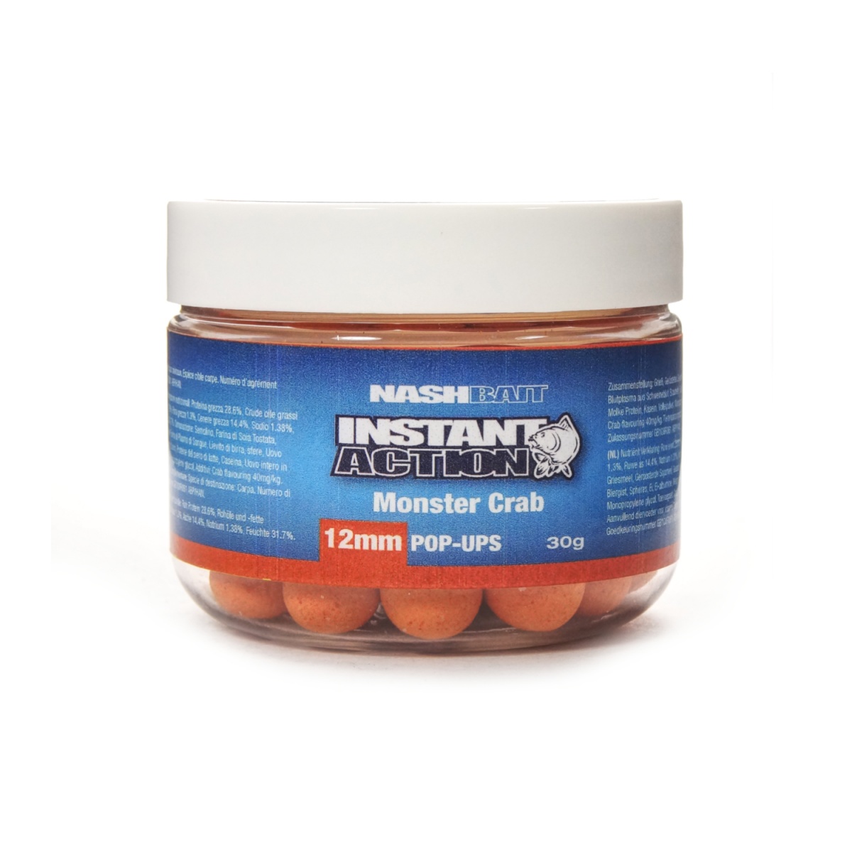 NEW Nash Instant Action Monster Crab Pop-uptaille 12 mm / 30 g - MPN: B3350 - EAN: 5055108833505