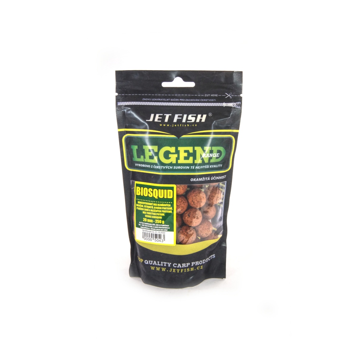 Jetfish Legend Boilie - Biosquid + A.C. Biosquidrozmiar 20mm / 250g - MPN: 000504 - EAN: 00005043