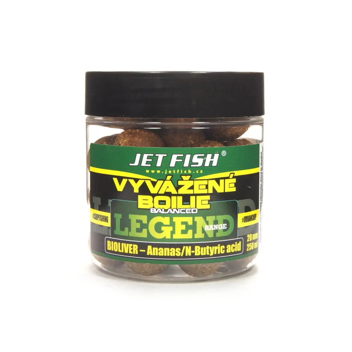 Jetfish Legend Balanced Boilies Bioliver - Pineapple / N-Butyric Acidmărimea 20mm - MPN: 000367 - EAN: 00003674