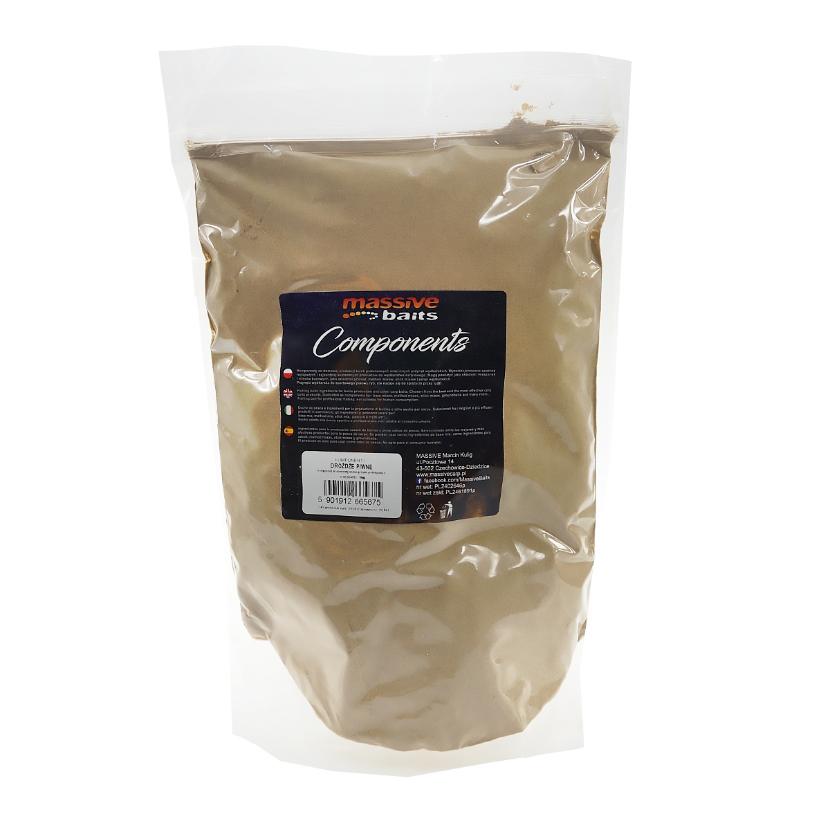 MassiveBaits Components - Drożdże Piwneopakowanie 1 kg - MPN: KP059 - EAN: 5901912665675