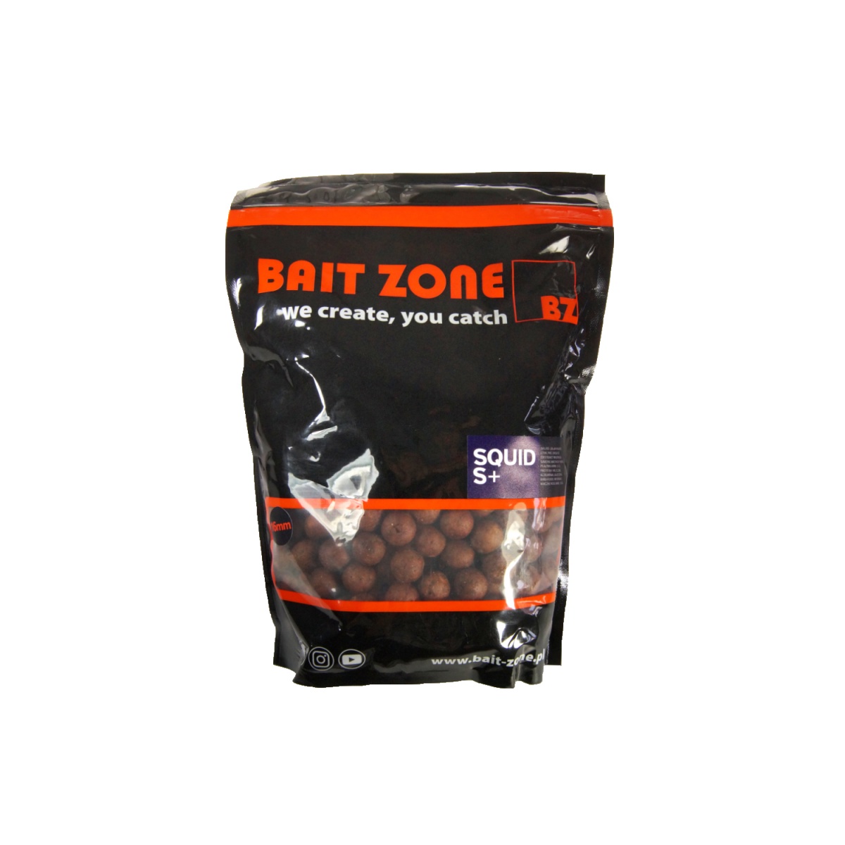 Bait Zone Boilies Squid S+rozmiar 16mm / 1kg - MPN: BZS16/1 - EAN: 200000046064