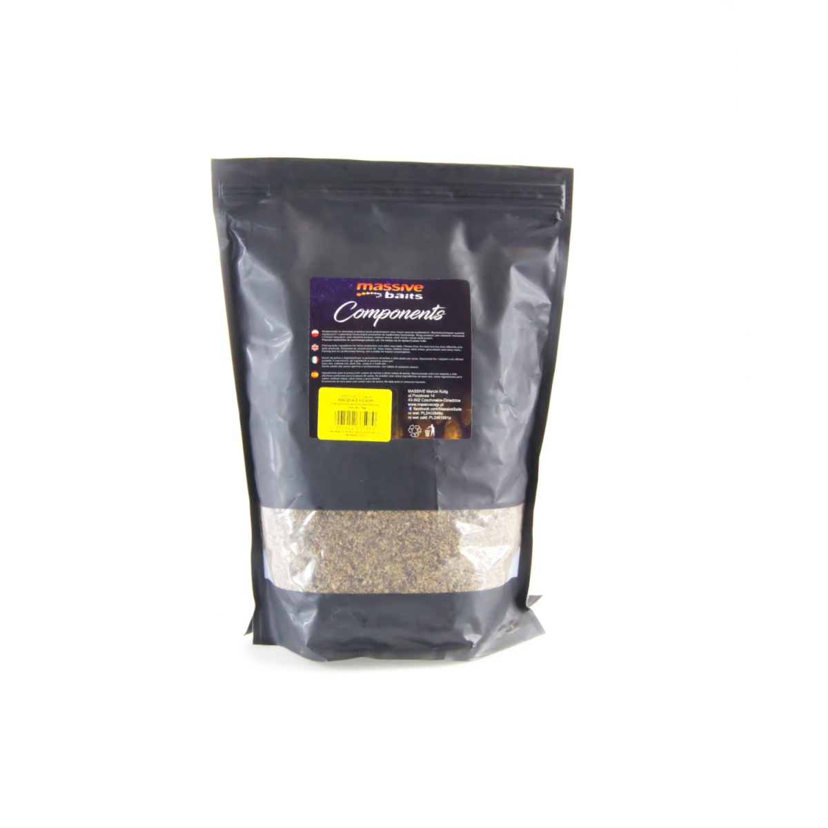 MassiveBaits Components - Mączka z Konopiopakowanie 1000ml - MPN: IS009 - EAN: 5901912665989