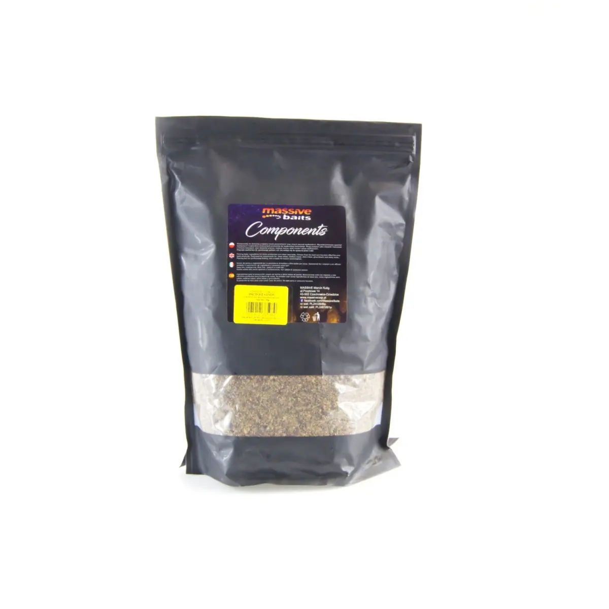 MassiveBaits Components  - Mączka z Konopiopakowanie 1kg - MPN: IS009 - EAN: 5901912665989