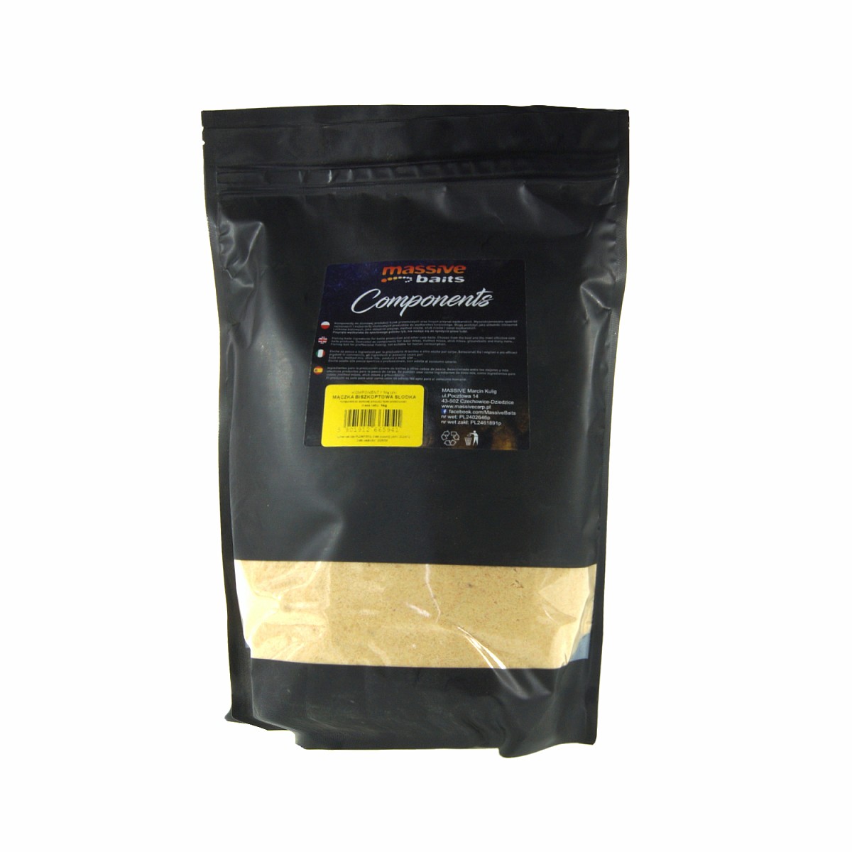 MassiveBaits Components - Mączka Biszkoptowa Słodkaopakowanie 1 kg - MPN: KP052 - EAN: 5901912665941