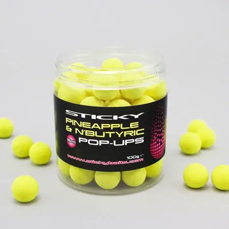StickyBaits Pop Ups - Pineapple & N Butyricmărimea 12 mm - MPN: PIN12 - EAN: 5060333110062