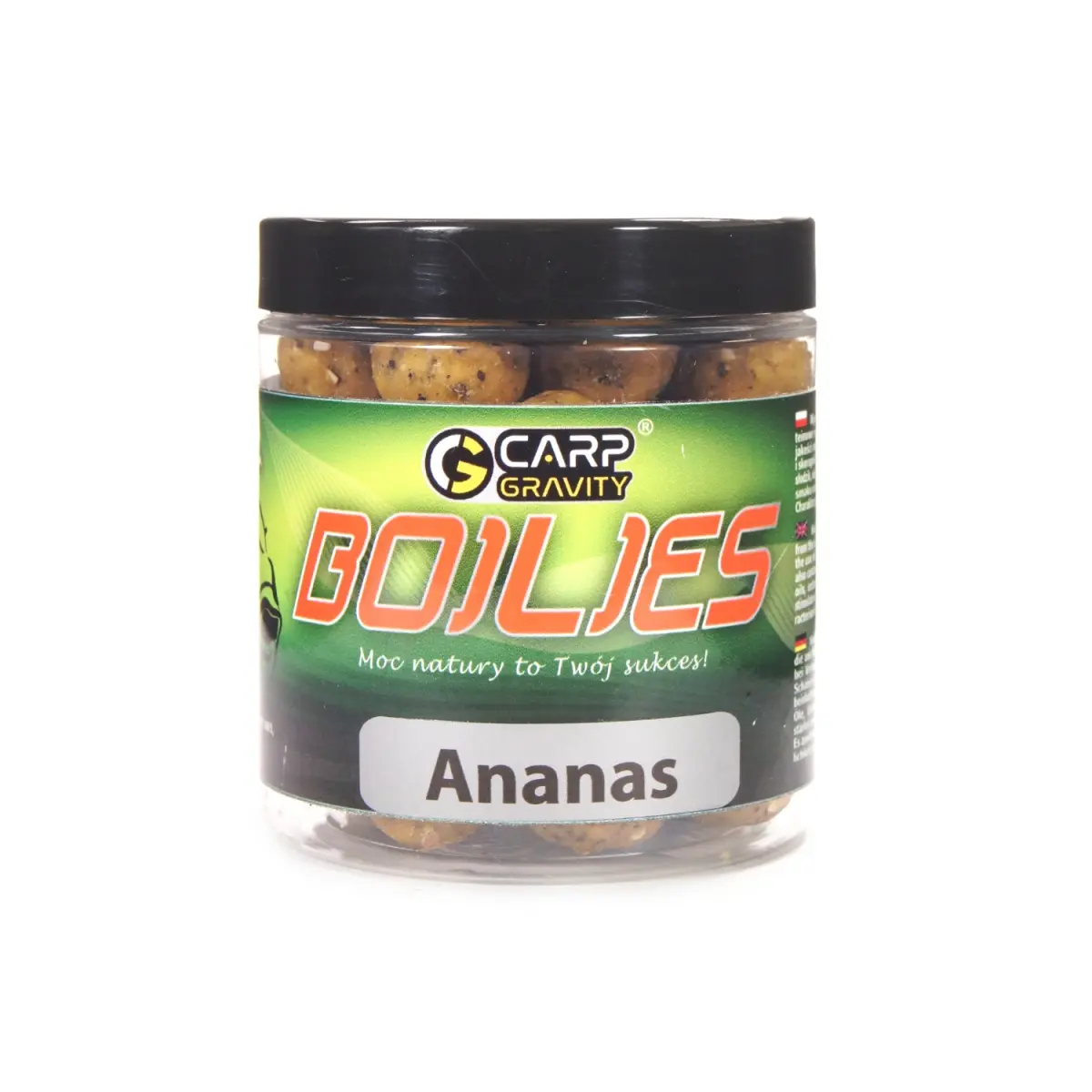Carp Gravity Hookbaits Boilies - Ananasemballage 18mm / 250ml - MPN: KHA002 - EAN: 200000051372