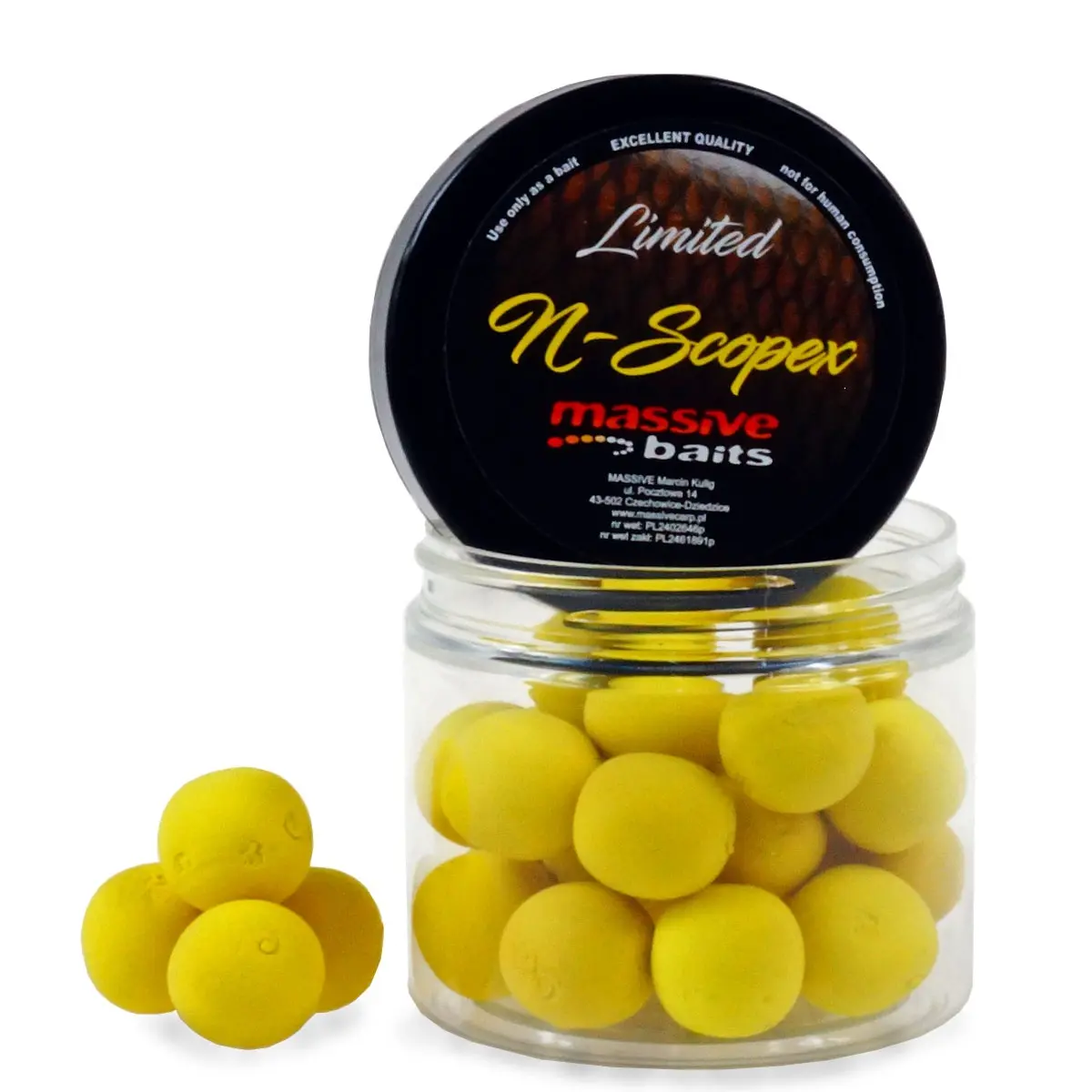 MassiveBaits Custom Pop-Ups - N-Scopexmărimea 18 mm - MPN: PU020 - EAN: 5901912665095