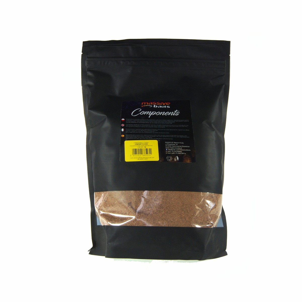 MassiveBaits Components Shrimp Meal - Mączka Krewetkowaopakowanie 1kg - MPN: KP012 - EAN: 5901912665231
