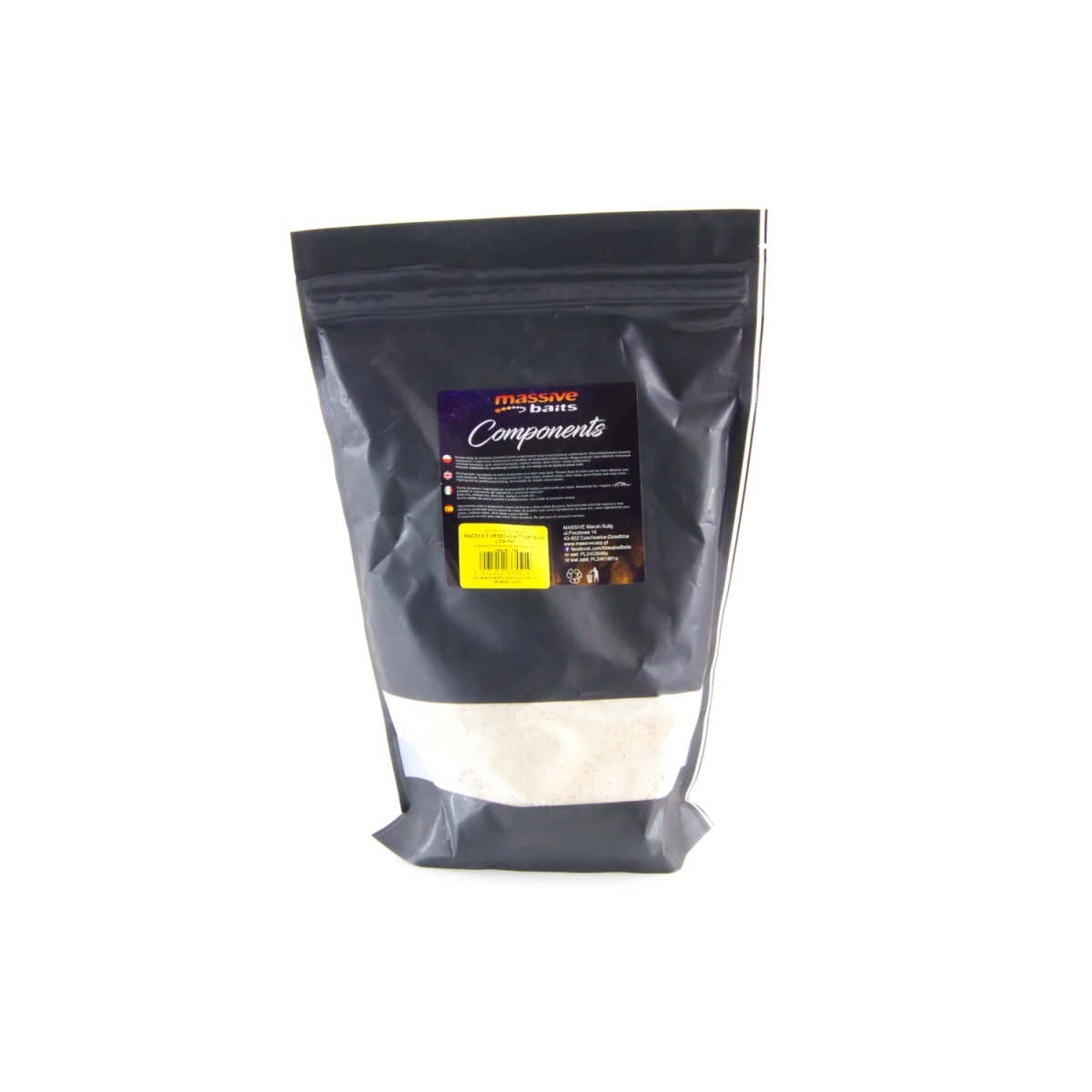 MassiveBaits Components - Mączka z Orzechów Tygrysich Low Fatopakowanie 1kg - MPN: KP039 - EAN: 5901912665514