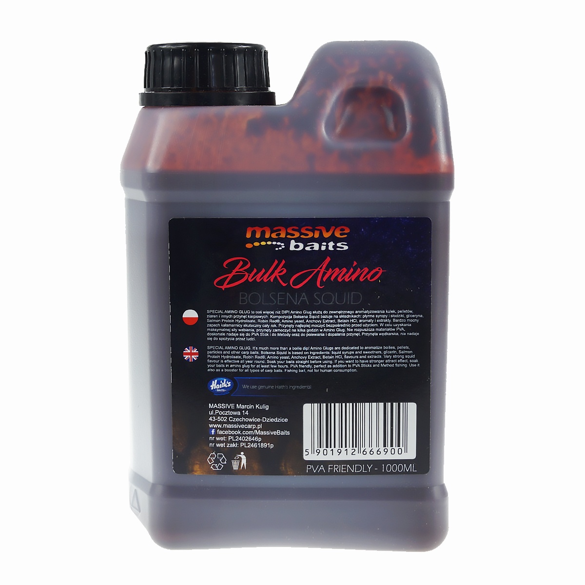 MassiveBaits Bulk Amino Bolsena Squidopakowanie 1000ml - MPN: LQ029 - EAN: 5901912666900