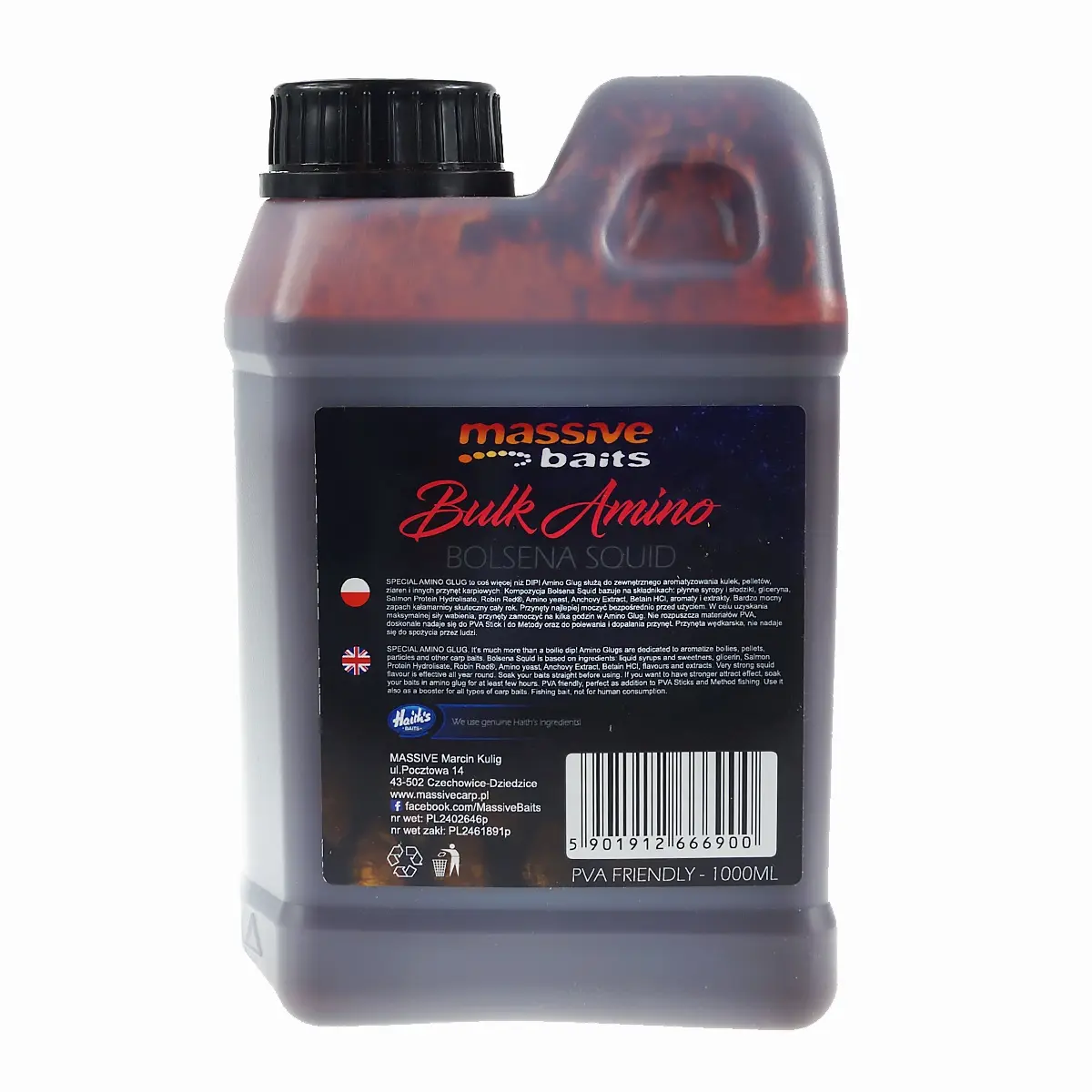 MassiveBaits Bulk Amino Bolsena Squidambalaj 1000ml - MPN: LQ029 - EAN: 5901912666900