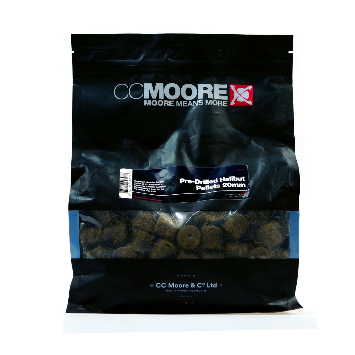 CcMoore Pre-Drilled Halibut PelletVerpackung 20 kg - MPN: 98760 - EAN: 634158444012