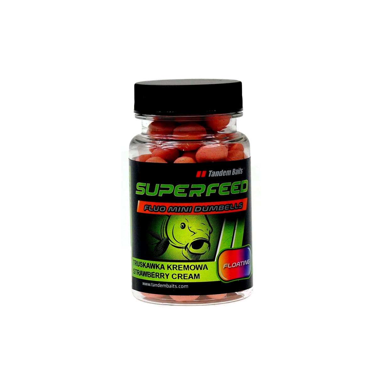 TandemBaits SuperFeed Fluo Truskawka Kremowa rozmiar dumbells / 35g - MPN: 24775 - EAN: 5907666670712