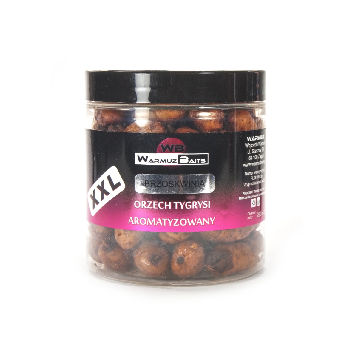 WarmuzBaits - XXL Aromatisierter Tigernuss PfirsichVerpackung 250ml - MPN: 66975 - EAN: 5902537372924