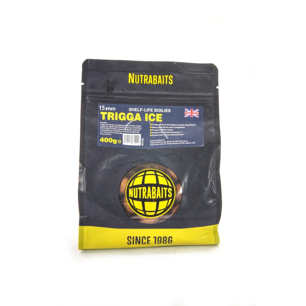 Nutrabaits Trigga Ice Shelf Life Boilies 15mm / 400g rozmiar/ opakowanie