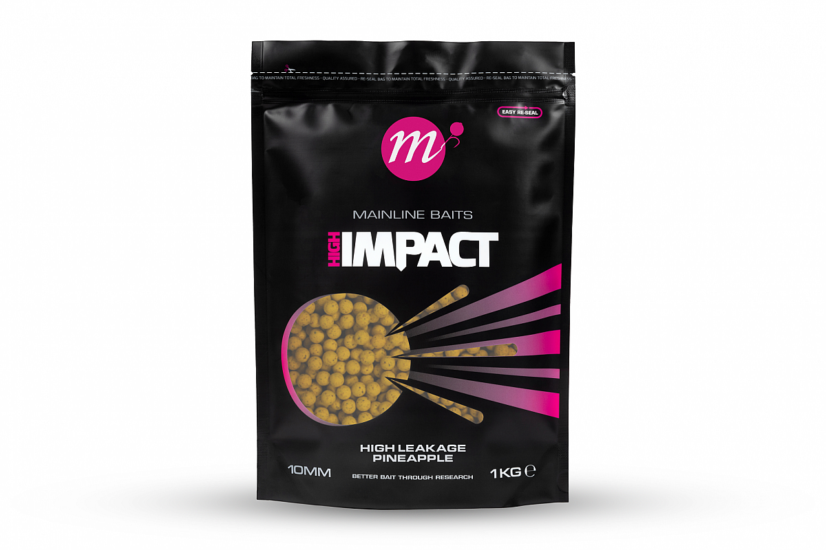 Mainline High Impact Boilies - High Leakage Pineapple rozmiar 10 mm / 1 kg - MPN: M23138 - EAN: 5060509818204