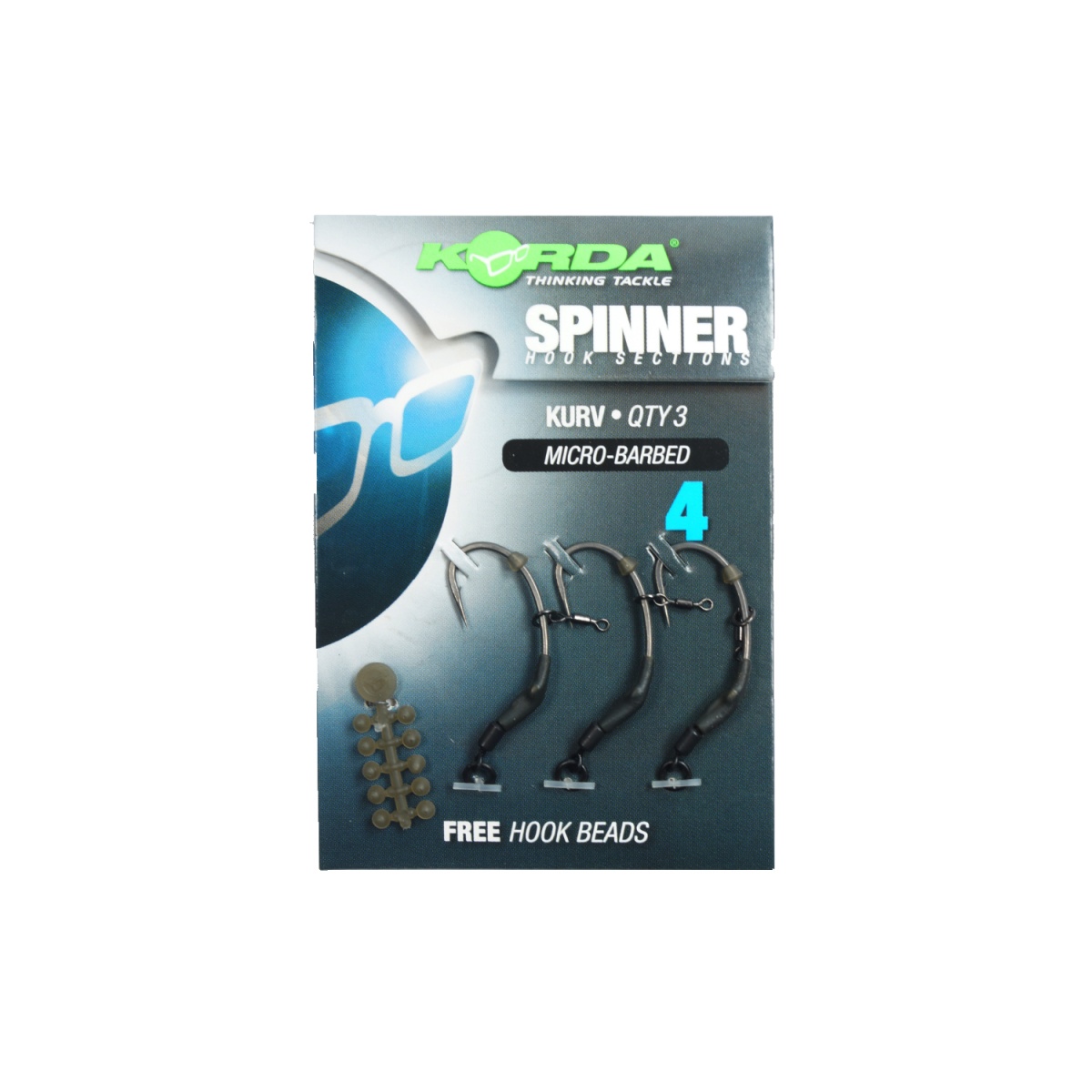Korda Spinner Hook Sections Kurvrozmiar 4 - MPN: KCR130 - EAN: 5060461128281
