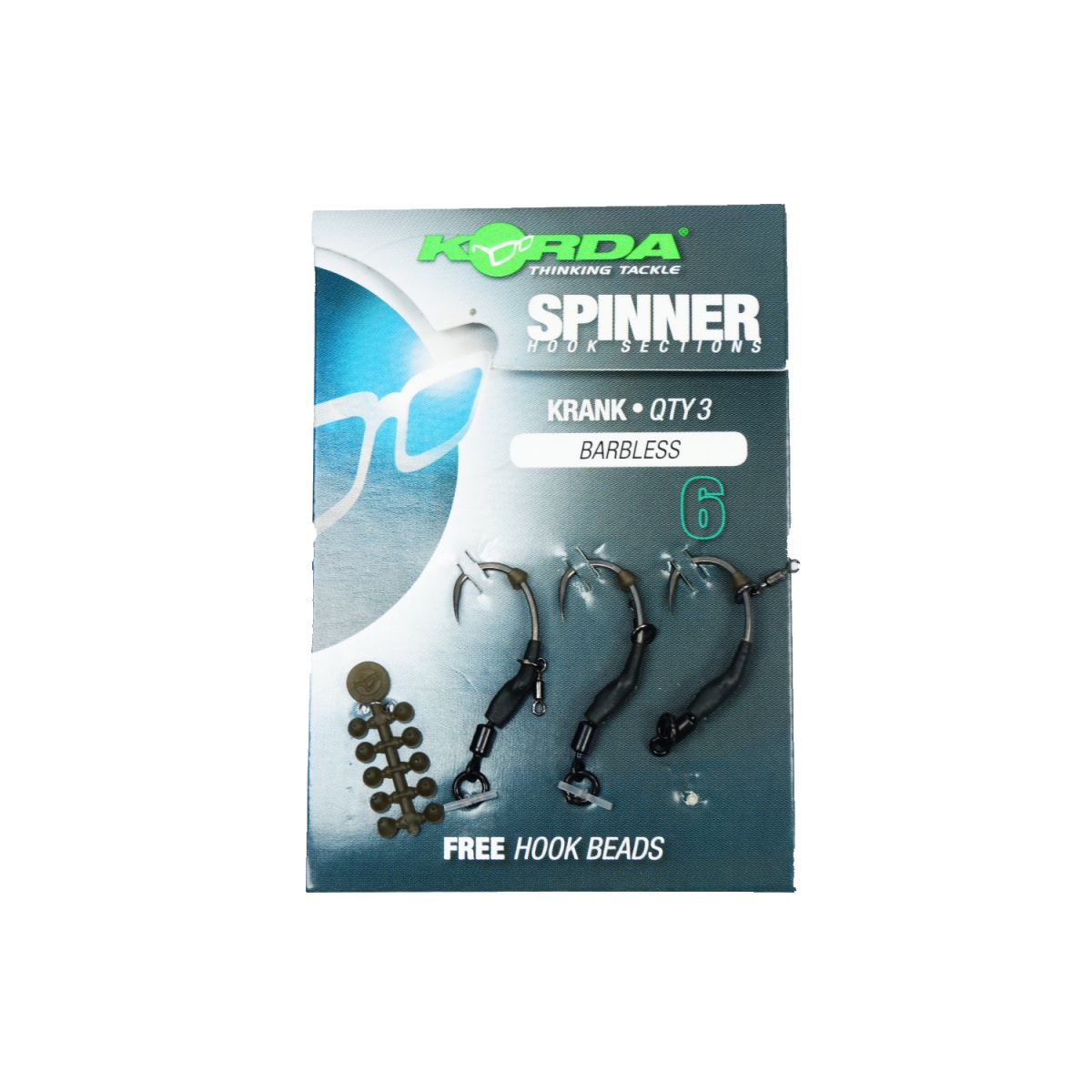 Korda Spinner Hook Sections Krank Barblessrozmiar 6 bezzadziorowe - MPN: KCR129 - EAN: 5060461128267
