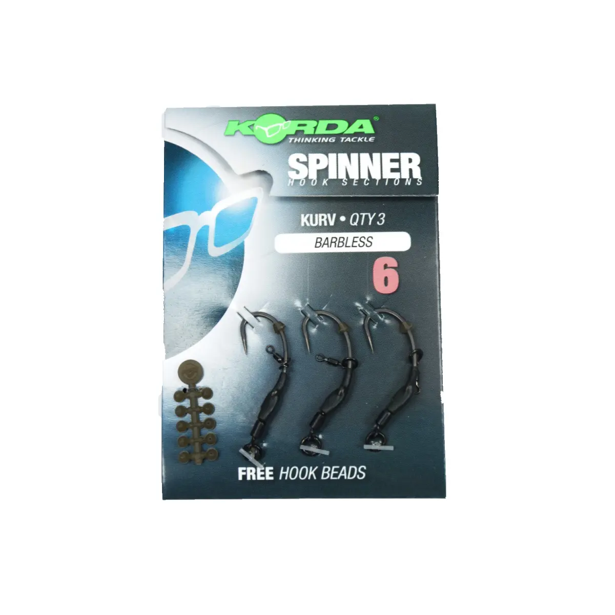 Korda Spinner Hook Sections Kurv Barblessmisurare 6 senza ardiglione - MPN: KCR133 - EAN: 5060461128342