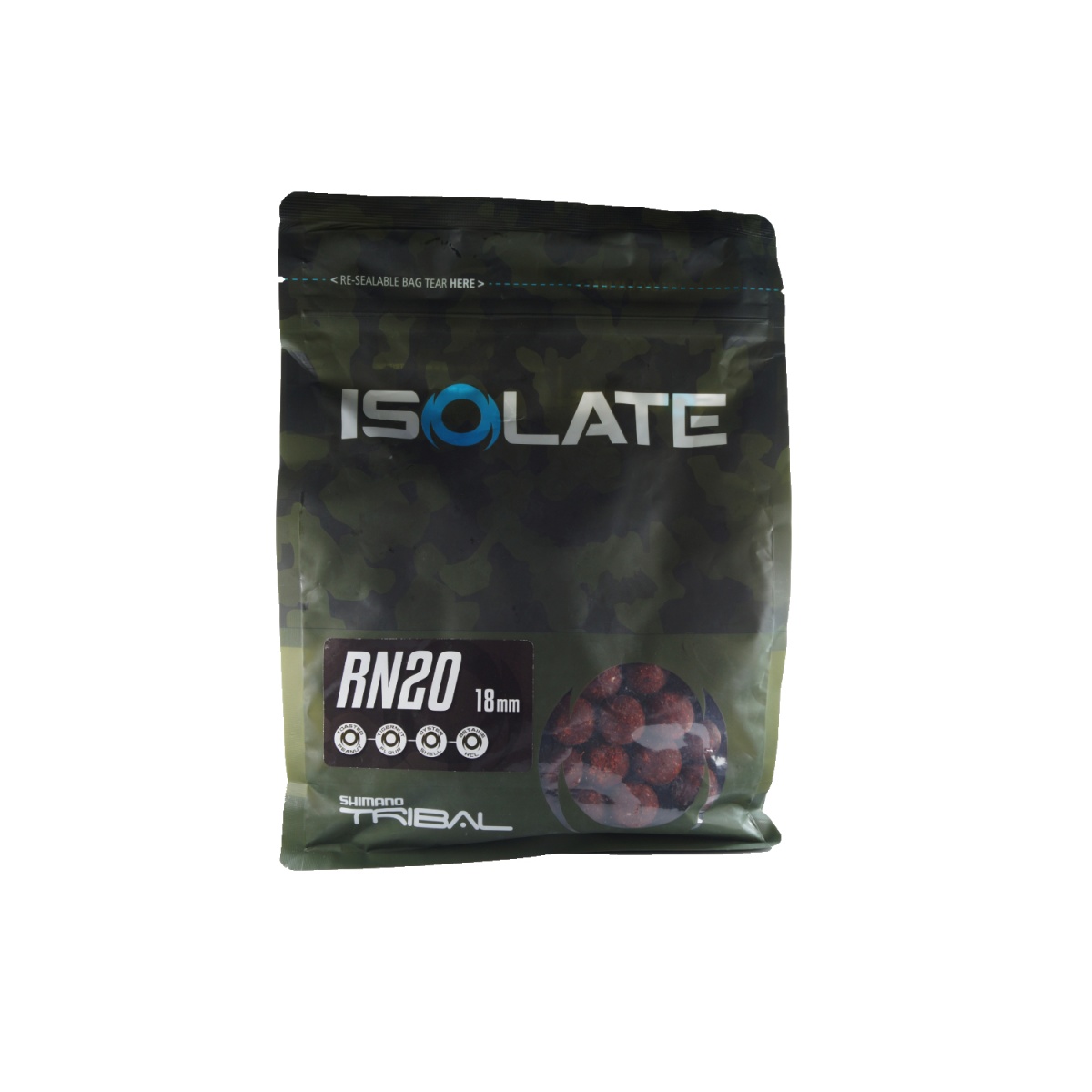 Shimano Tribal Isolate Boilies - RN20 - 1 kgrozmiar 18mm / 1kg - MPN: ISORN20B181000 - EAN: 8717009845342